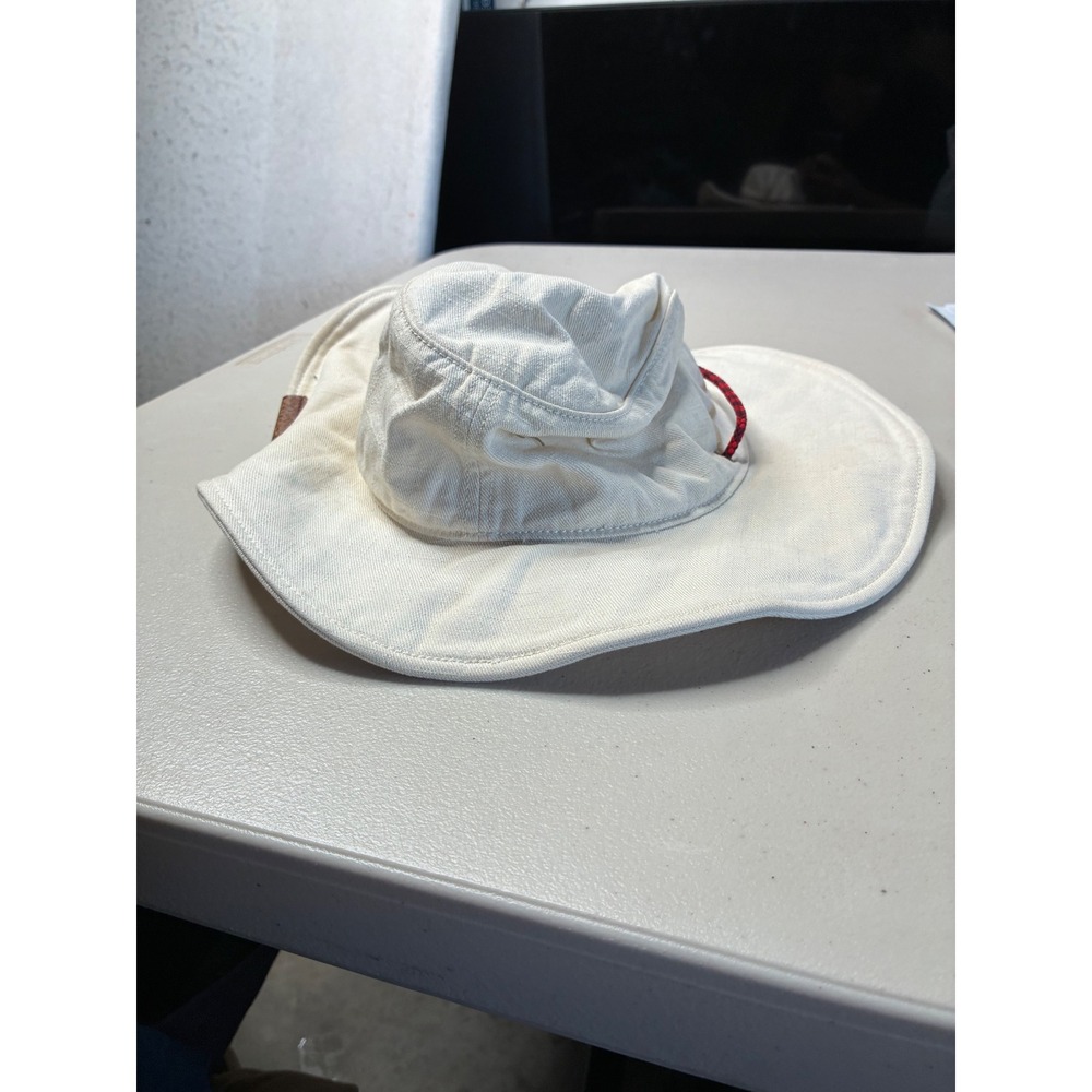 Outdoor Research Sun Hat S/M Cream Ripstop Wide Brim Hiking Fishing Chin Cord